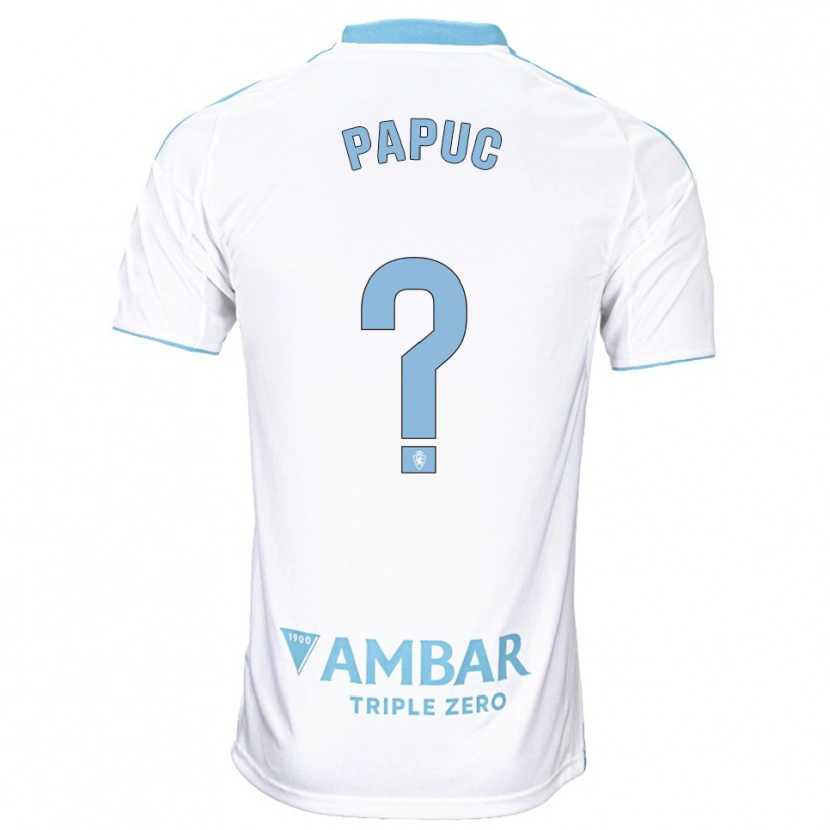 Danxen Dětské Daniel Papuc #0 Bílá Nebesky Modrá Domů Hráčské Dresy 2025/26 Dres