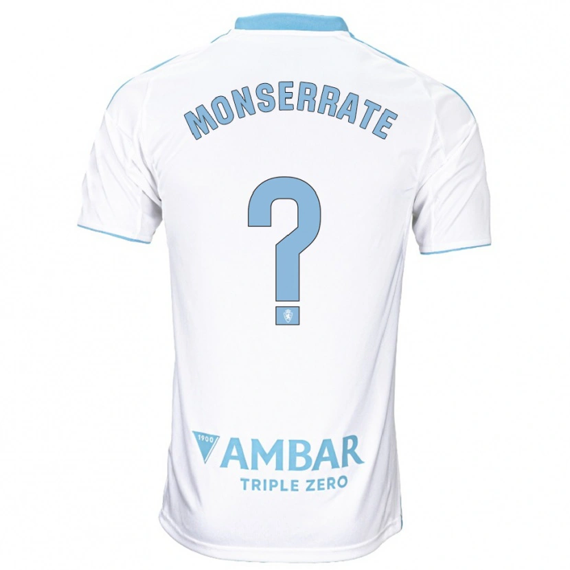 Danxen Dětské Jano Monserrate #0 Bílá Nebesky Modrá Domů Hráčské Dresy 2025/26 Dres
