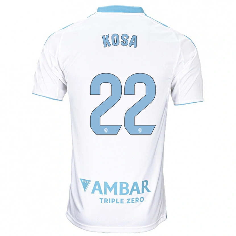Danxen Dětské Sebastian Kosa #22 Bílá Nebesky Modrá Domů Hráčské Dresy 2025/26 Dres