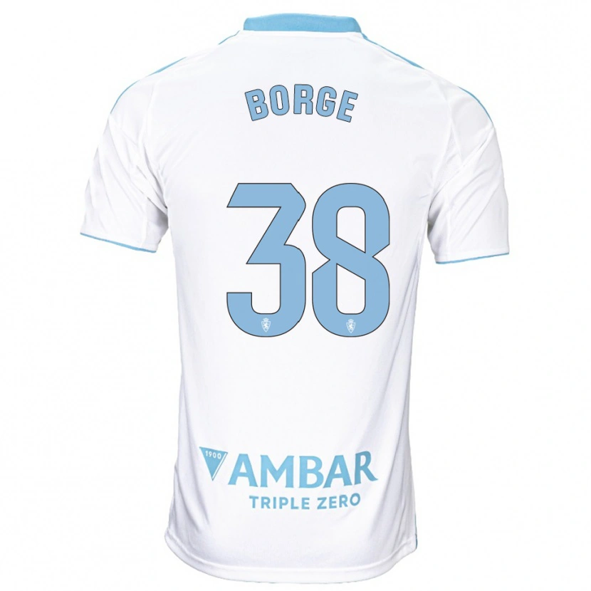 Danxen Dětské Andrés Borge #38 Bílá Nebesky Modrá Domů Hráčské Dresy 2025/26 Dres