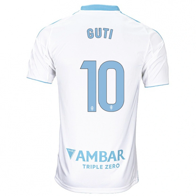 Danxen Dětské Raúl Guti #10 Bílá Nebesky Modrá Domů Hráčské Dresy 2025/26 Dres
