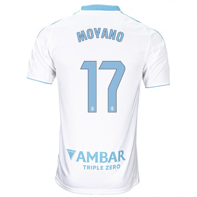 Danxen Dětské Sebas Moyano #17 Bílá Nebesky Modrá Domů Hráčské Dresy 2025/26 Dres