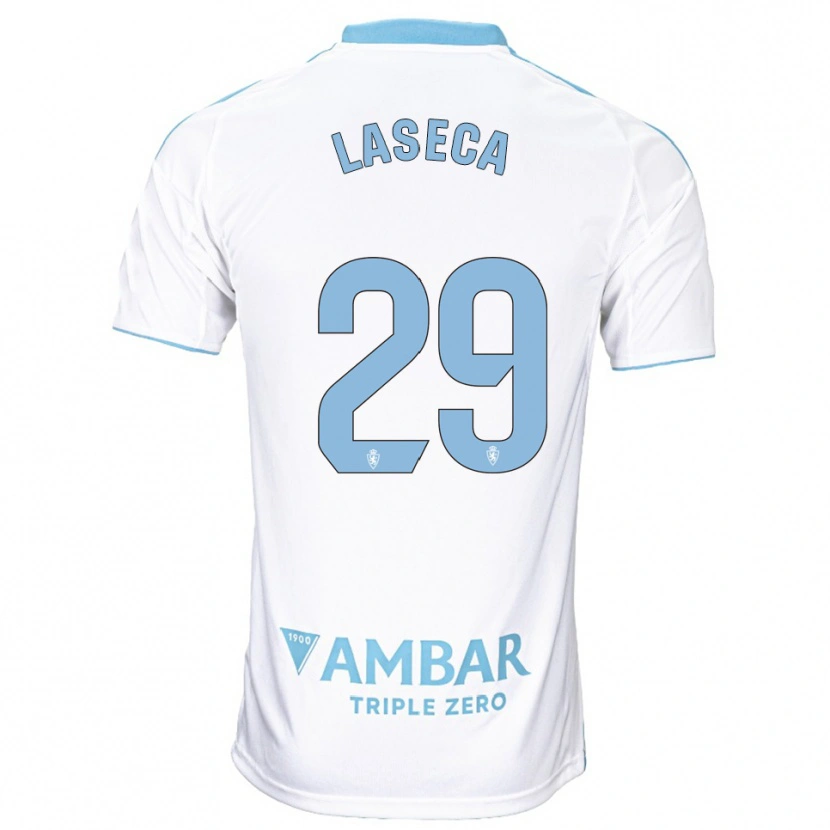 Danxen Dětské Alejandro Laseca #29 Bílá Nebesky Modrá Domů Hráčské Dresy 2025/26 Dres