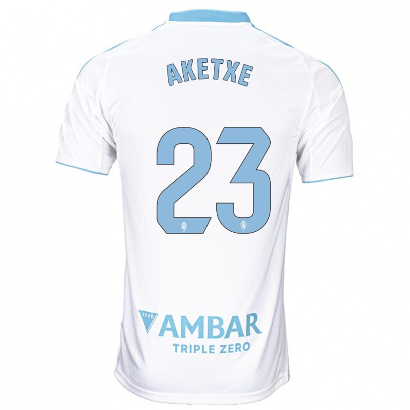 Danxen Dětské Ager Aketxe #23 Bílá Nebesky Modrá Domů Hráčské Dresy 2025/26 Dres