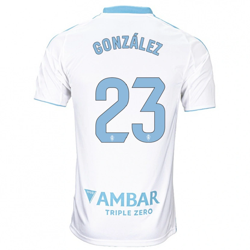 Danxen Dětské Álex González #23 Bílá Nebesky Modrá Domů Hráčské Dresy 2025/26 Dres