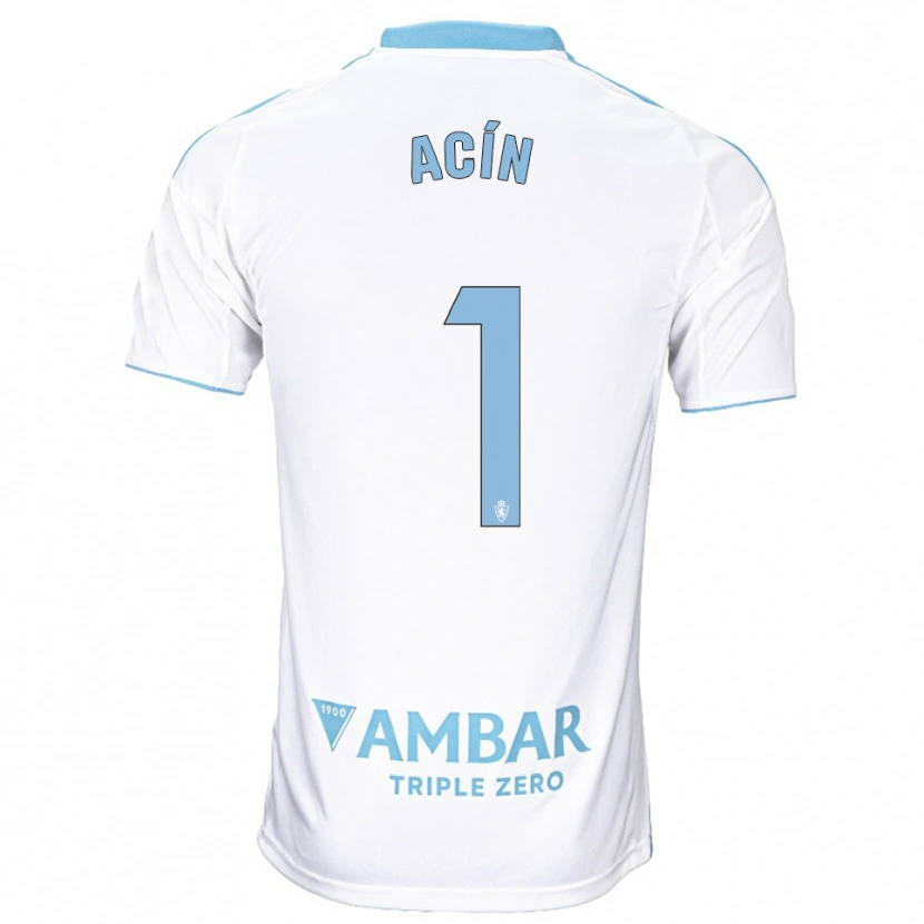 Danxen Dětské Guillermo Acín #1 Bílá Nebesky Modrá Domů Hráčské Dresy 2025/26 Dres