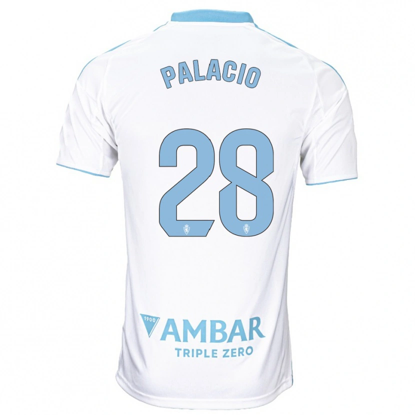 Danxen Dětské Álvaro Palacio #28 Bílá Nebesky Modrá Domů Hráčské Dresy 2025/26 Dres