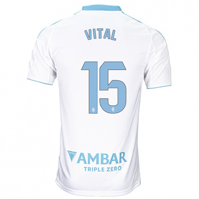 Danxen Dětské Bernardo Vital #15 Bílá Nebesky Modrá Domů Hráčské Dresy 2025/26 Dres