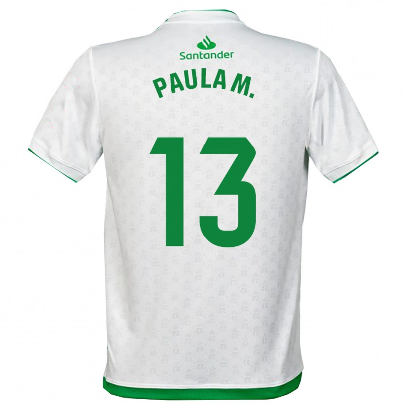 Danxen Dětské Paula Muñoz Álvarez #13 Zelená Bílá Domů Hráčské Dresy 2025/26 Dres