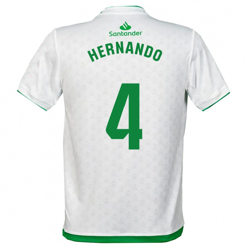 Danxen Dětské Manu Hernando #4 Zelená Bílá Domů Hráčské Dresy 2025/26 Dres
