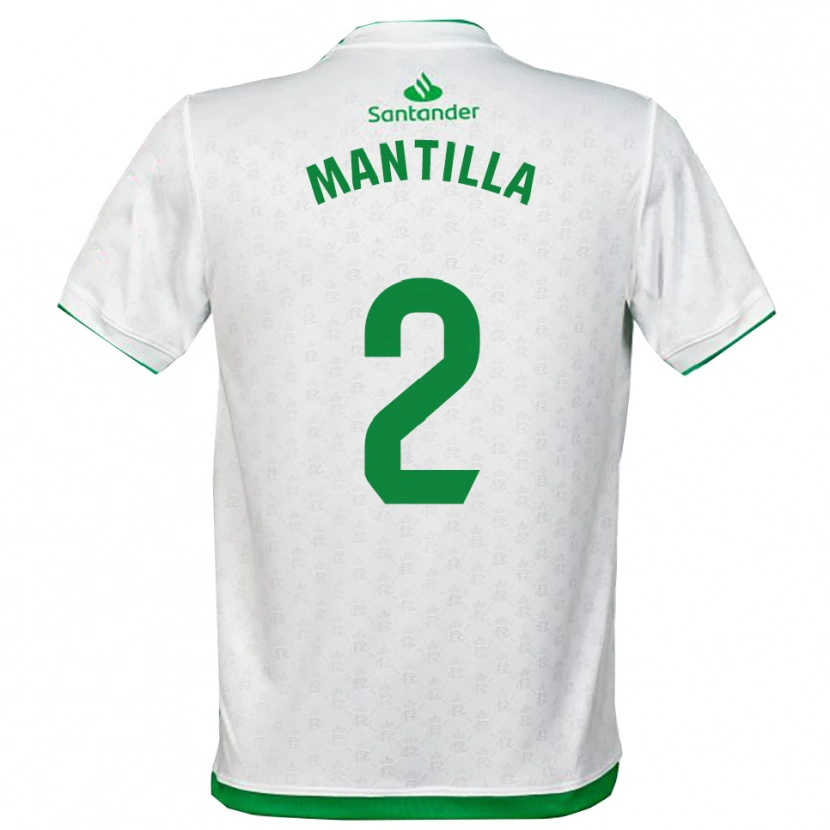 Danxen Dětské Álvaro Mantilla #2 Zelená Bílá Domů Hráčské Dresy 2025/26 Dres