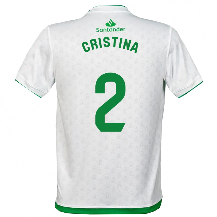Danxen Dětské Cristina Muñoz García #2 Zelená Bílá Domů Hráčské Dresy 2025/26 Dres