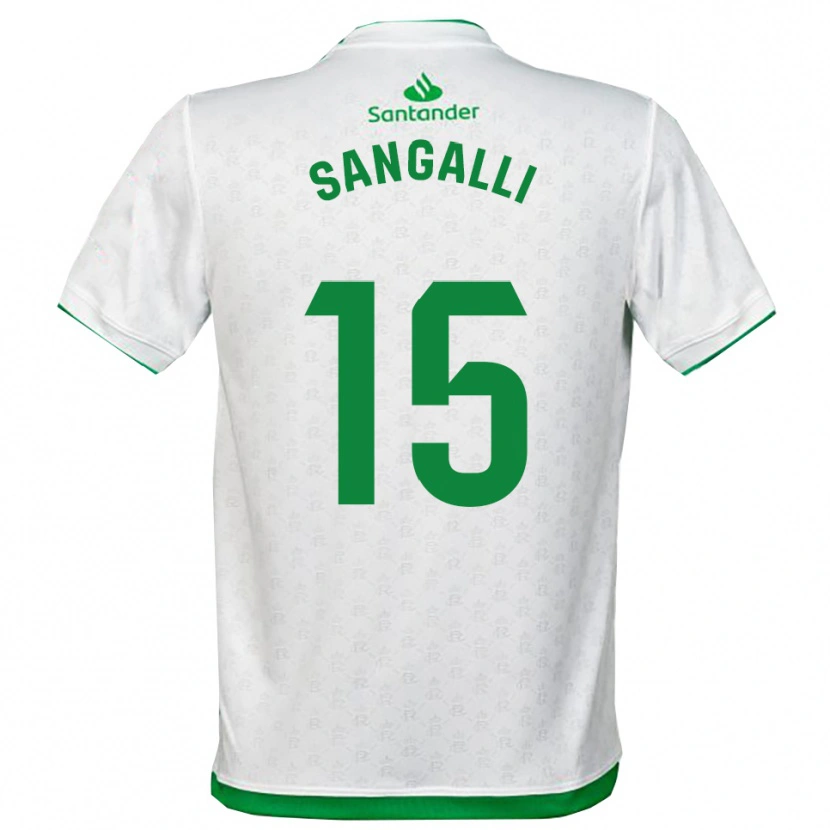 Danxen Dětské Marco Sangalli #15 Zelená Bílá Domů Hráčské Dresy 2025/26 Dres