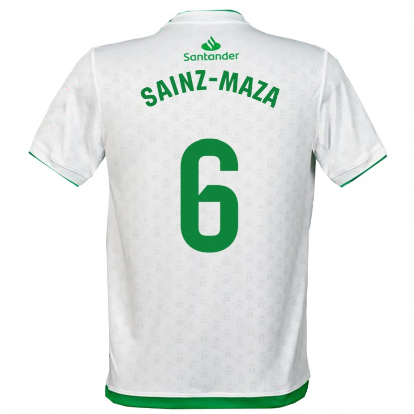 Danxen Dětské Íñigo Sainz-Maza #6 Zelená Bílá Domů Hráčské Dresy 2025/26 Dres