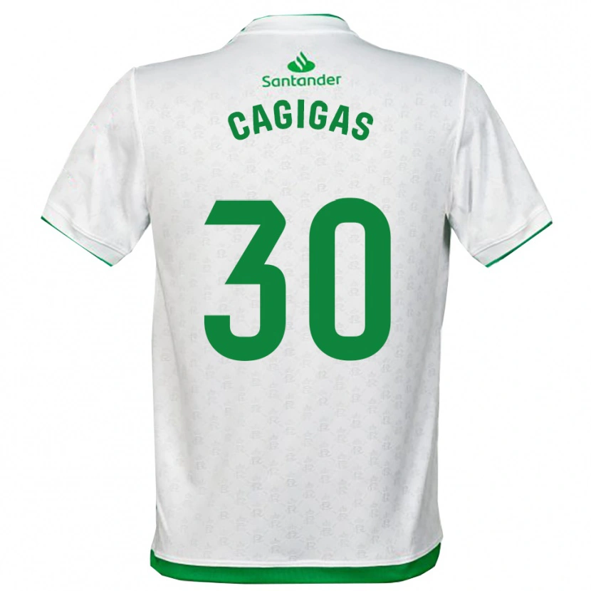 Danxen Dětské Iván Cagigas #30 Zelená Bílá Domů Hráčské Dresy 2025/26 Dres