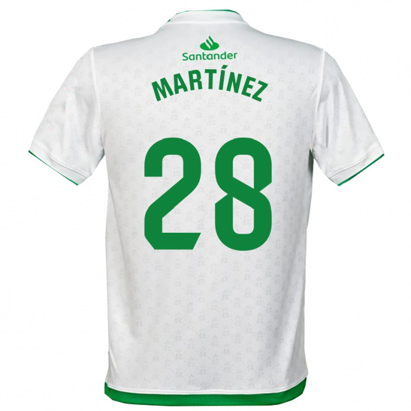 Danxen Dětské Sergio Martínez #28 Zelená Bílá Domů Hráčské Dresy 2025/26 Dres