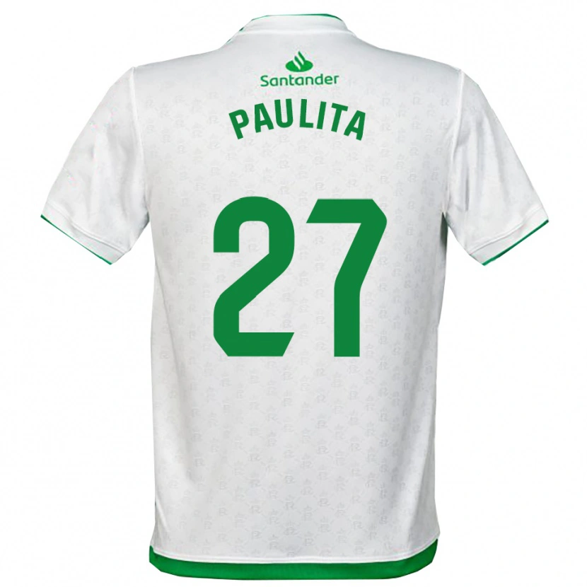 Danxen Dětské Paula García Hontañón #27 Zelená Bílá Domů Hráčské Dresy 2025/26 Dres