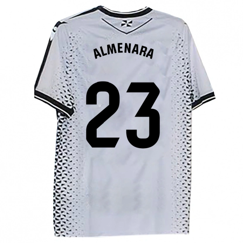 Danxen Dětské Gonzalo Almenara #23 Bílá Černá Domů Hráčské Dresy 2025/26 Dres