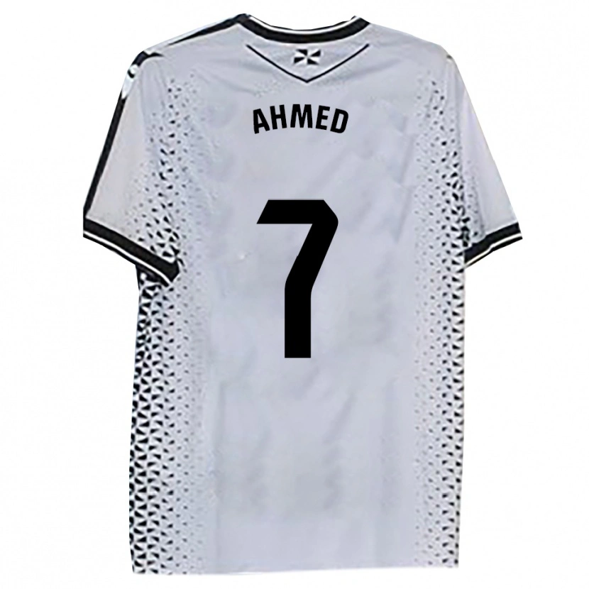 Danxen Dětské Aisar Ahmed #7 Bílá Černá Domů Hráčské Dresy 2025/26 Dres