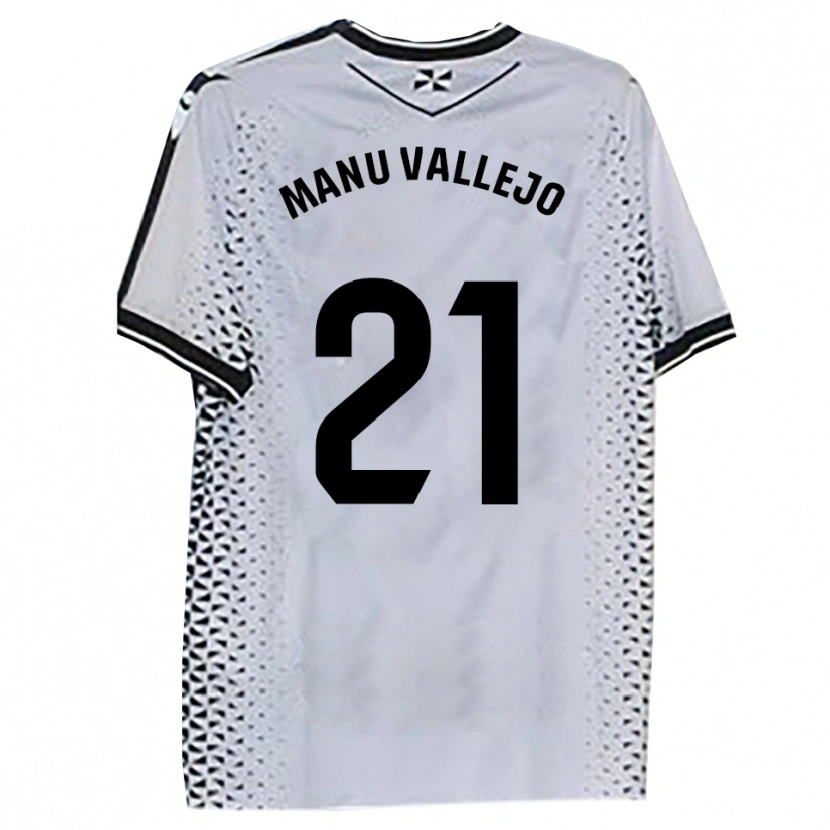 Danxen Dětské Manu Vallejo #21 Bílá Černá Domů Hráčské Dresy 2025/26 Dres