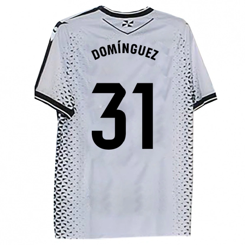 Danxen Dětské Curro Domínguez #31 Bílá Černá Domů Hráčské Dresy 2025/26 Dres