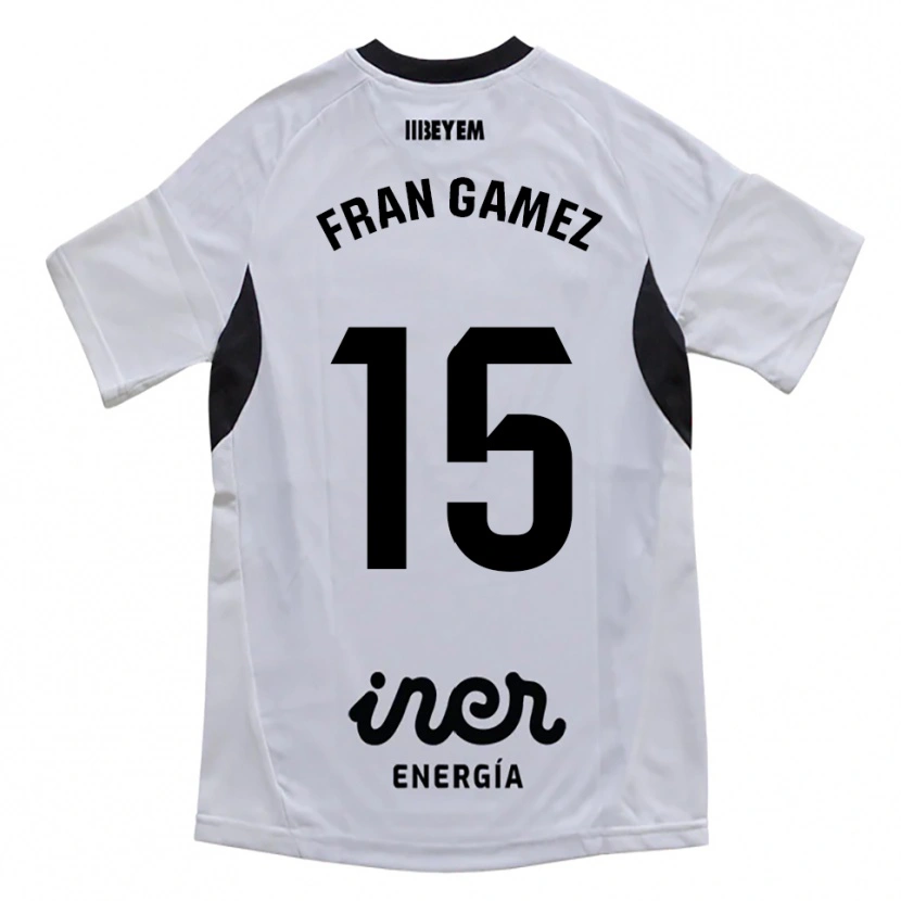 Danxen Dětské Fran Gámez #15 Bílá Fialová Domů Hráčské Dresy 2025/26 Dres