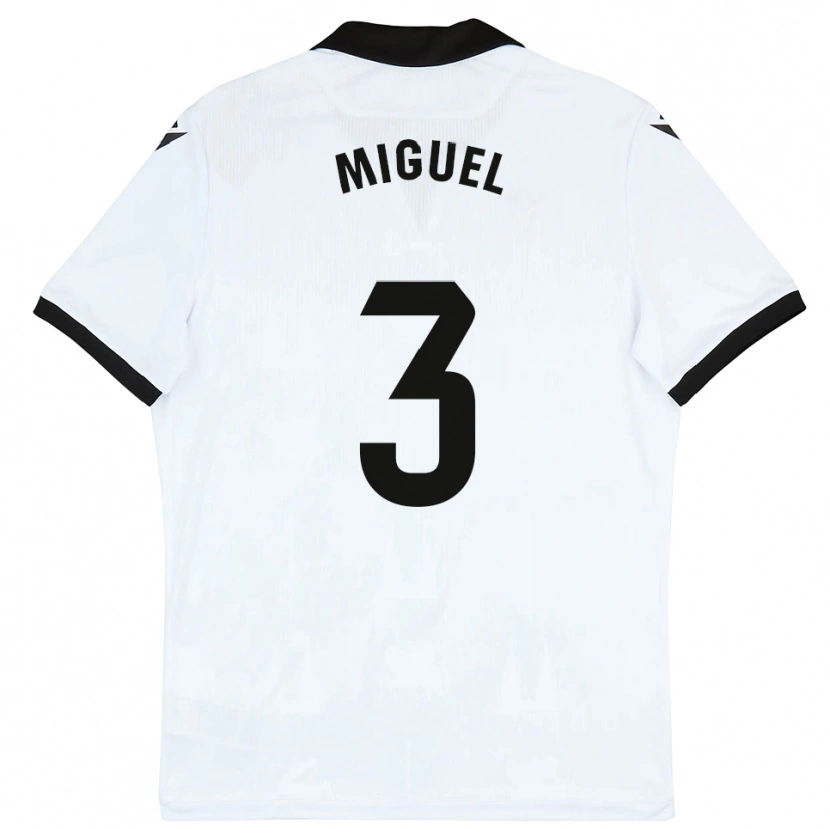 Danxen Dětské Florian Miguel #3 Bílá Černá Domů Hráčské Dresy 2025/26 Dres