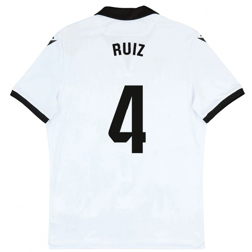 Danxen Dětské Dani Ruiz #4 Bílá Černá Domů Hráčské Dresy 2025/26 Dres