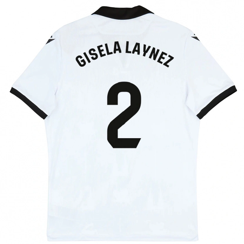 Danxen Dětské Gisela Laynez #2 Bílá Černá Domů Hráčské Dresy 2025/26 Dres