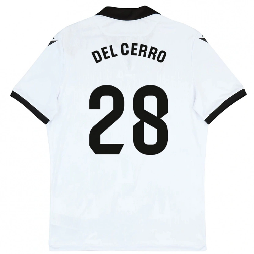 Danxen Dětské Saúl Del Cerro #28 Bílá Černá Domů Hráčské Dresy 2025/26 Dres