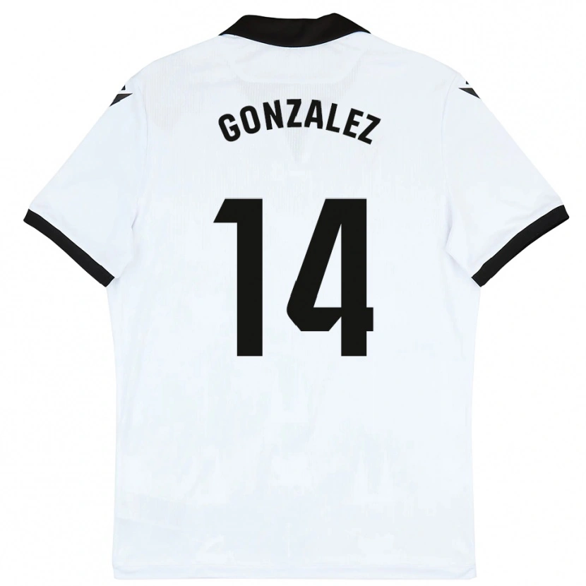 Danxen Dětské David González #14 Bílá Černá Domů Hráčské Dresy 2025/26 Dres