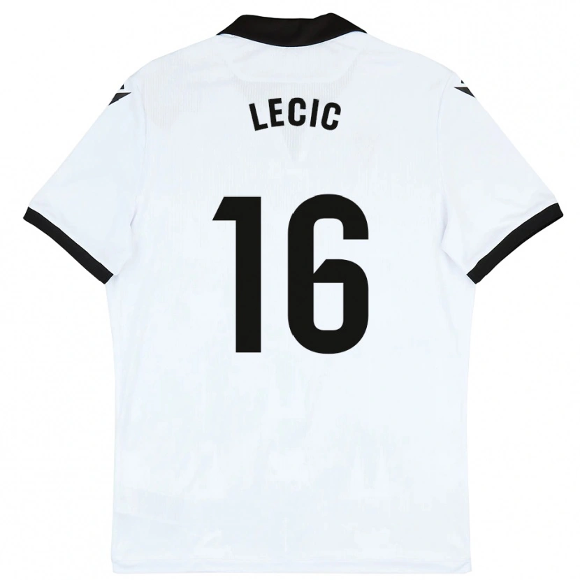 Danxen Dětské Luka Lecic #16 Bílá Černá Domů Hráčské Dresy 2025/26 Dres
