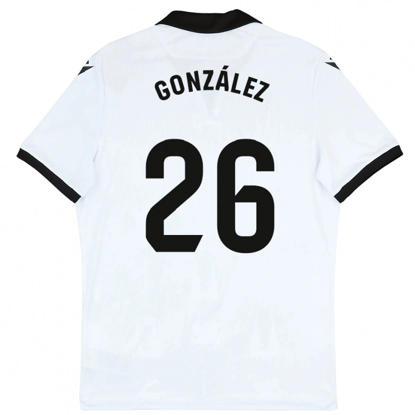 Danxen Dětské Diego González #26 Bílá Černá Domů Hráčské Dresy 2025/26 Dres