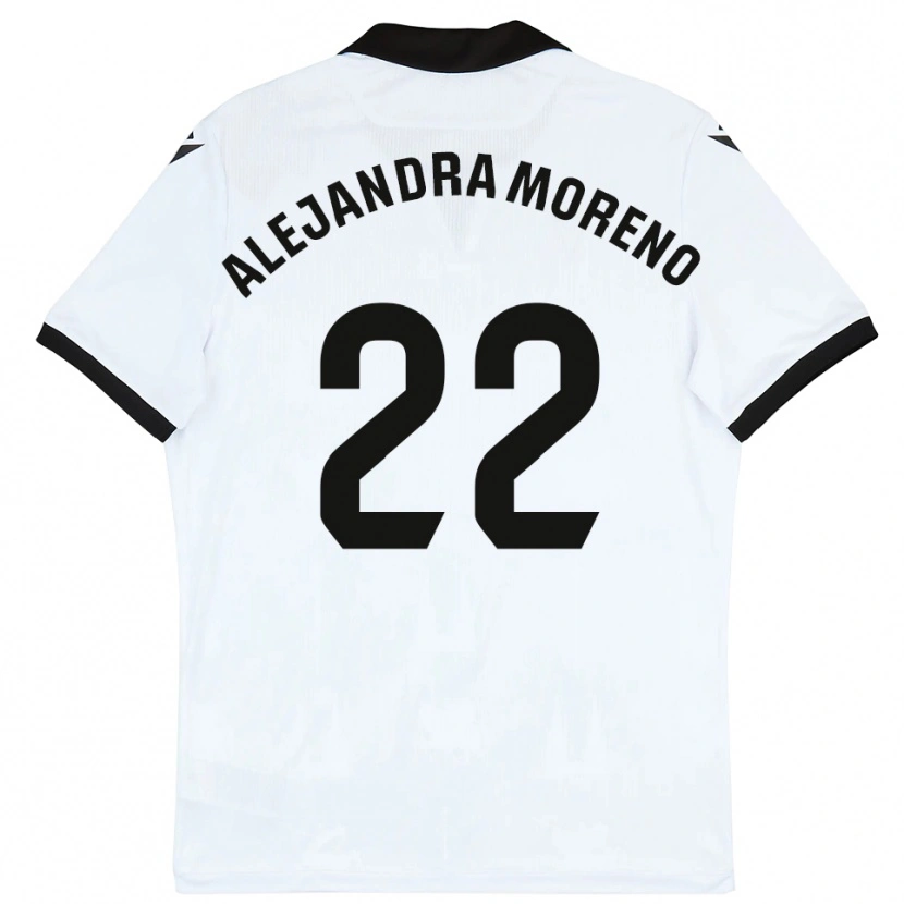 Danxen Dětské Alejandra Moreno #22 Bílá Černá Domů Hráčské Dresy 2025/26 Dres