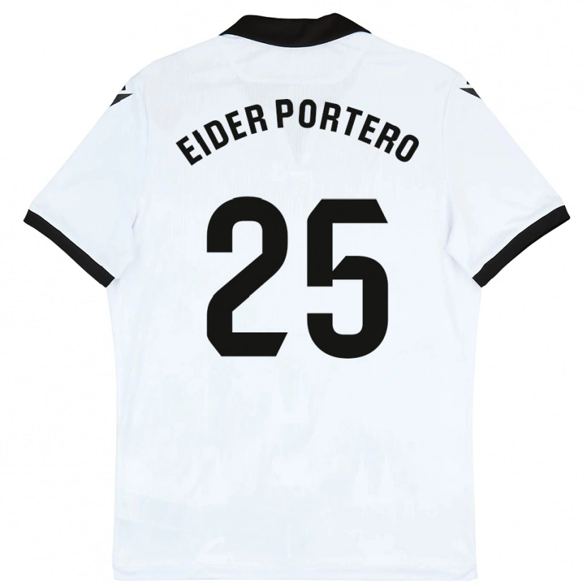Danxen Dětské Eider Portero #25 Bílá Černá Domů Hráčské Dresy 2025/26 Dres