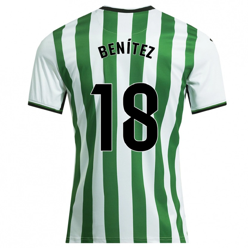 Danxen Dětské Paco Benítez #18 Bílá Zelená Domů Hráčské Dresy 2025/26 Dres
