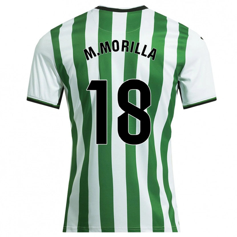 Danxen Dětské María Morilla Obrero #18 Bílá Zelená Domů Hráčské Dresy 2025/26 Dres