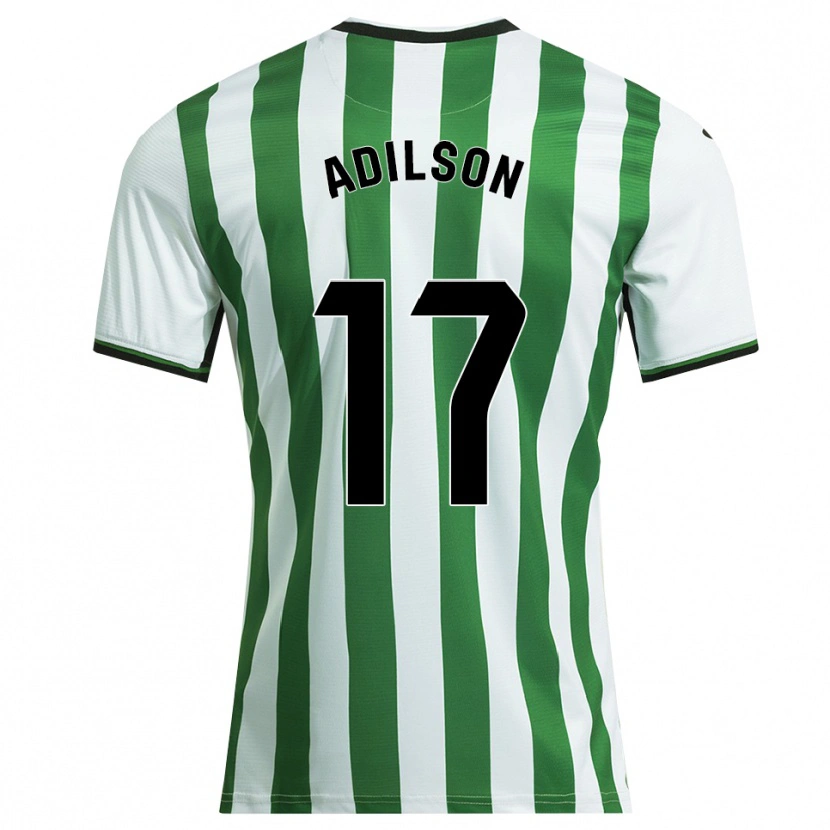 Danxen Dětské Adilson #17 Bílá Zelená Domů Hráčské Dresy 2025/26 Dres