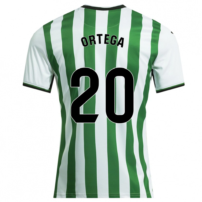Danxen Dětské David Ortega #20 Bílá Zelená Domů Hráčské Dresy 2025/26 Dres