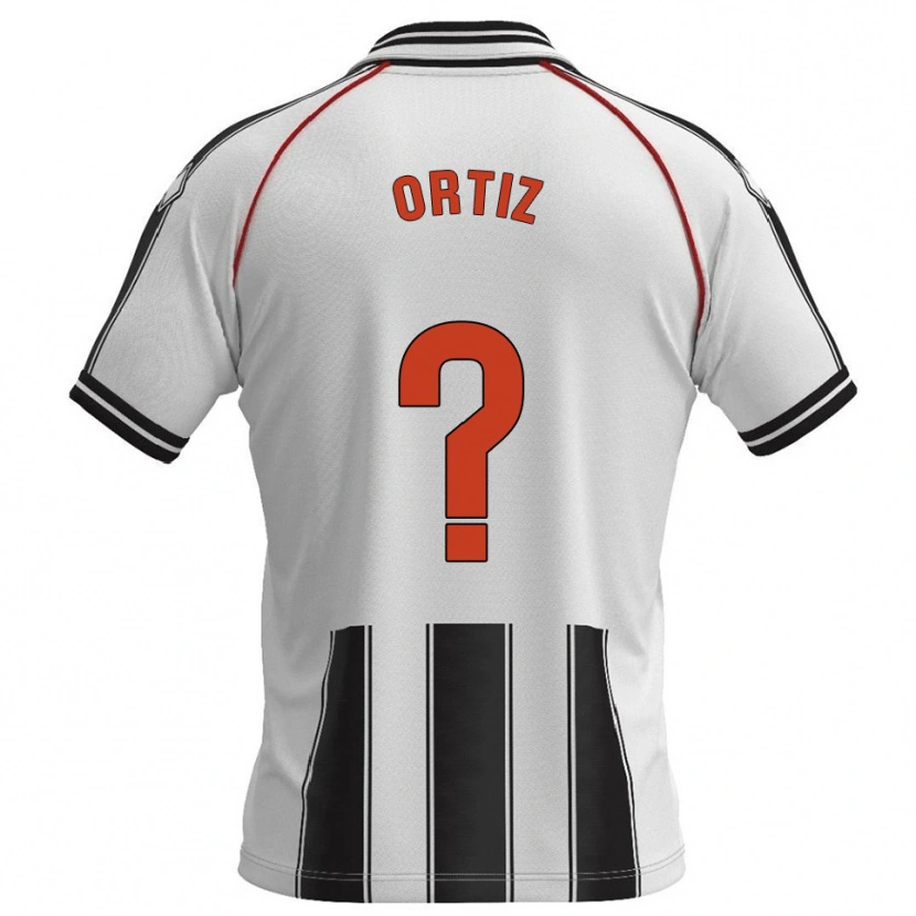 Danxen Dětské Pablo Ortiz #0 Bílá Černá Domů Hráčské Dresy 2025/26 Dres