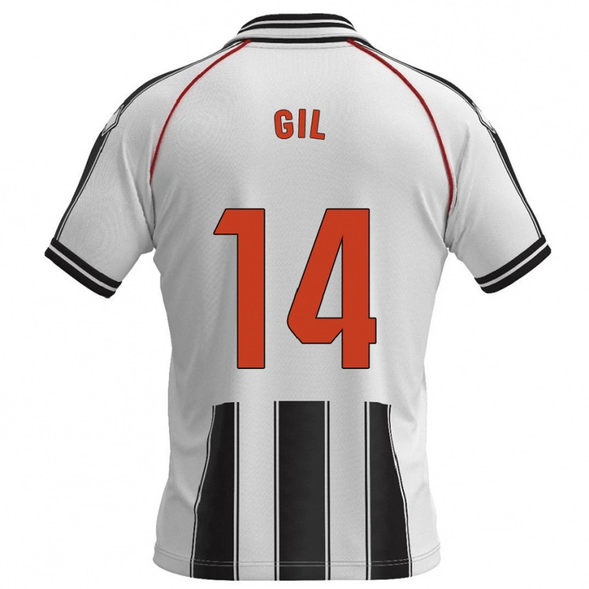 Danxen Dětské Óscar Gil #14 Bílá Černá Domů Hráčské Dresy 2025/26 Dres