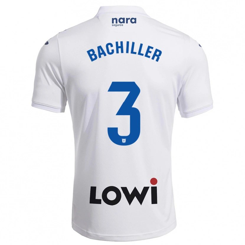 Danxen Dětské Iker Bachiller #3 Bílá Tmavě Modrá Domů Hráčské Dresy 2025/26 Dres