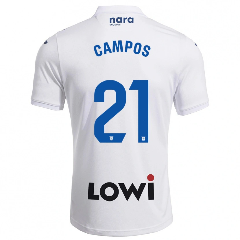Danxen Dětské Andrés Campos #21 Bílá Tmavě Modrá Domů Hráčské Dresy 2025/26 Dres