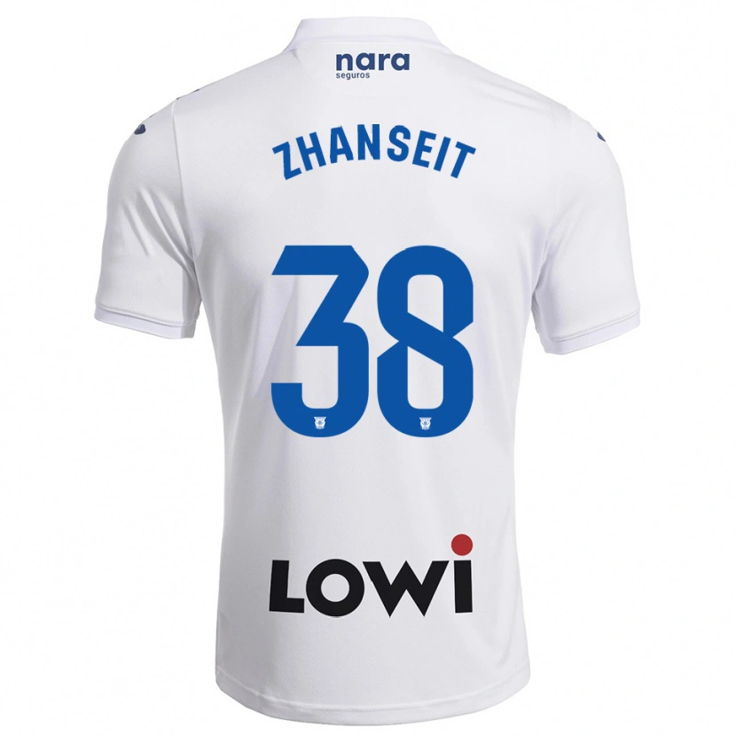 Danxen Dětské Sultan Zhanseit #38 Bílá Tmavě Modrá Domů Hráčské Dresy 2025/26 Dres
