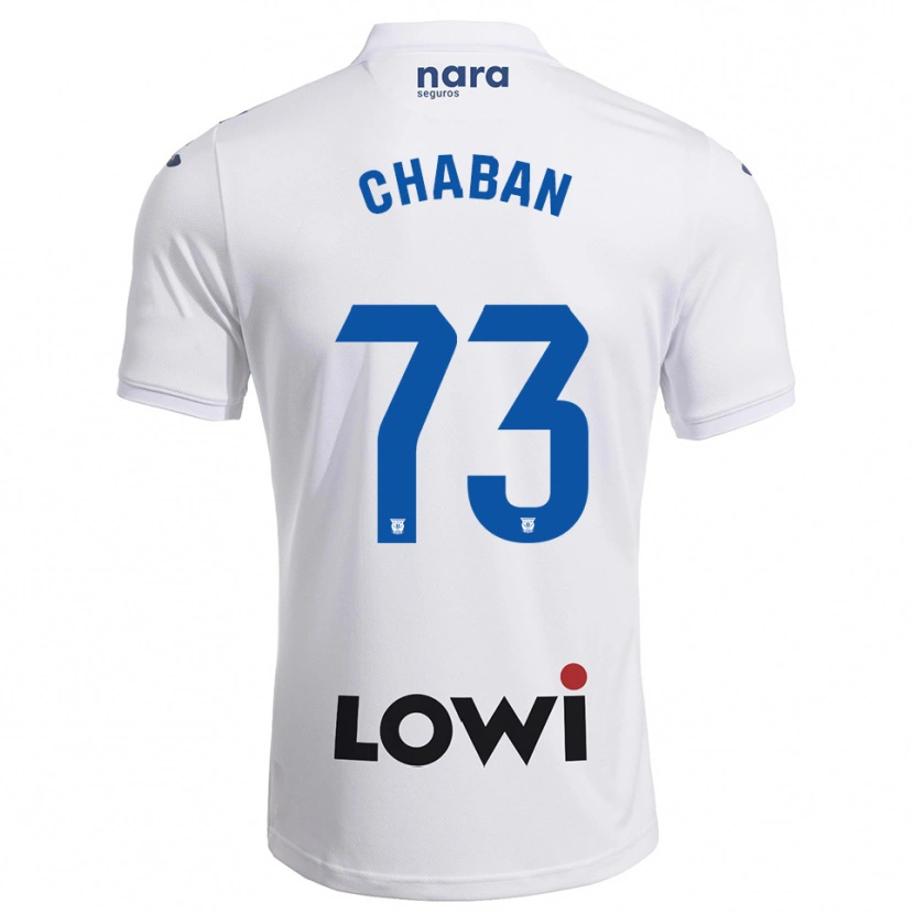 Danxen Dětské Danylo Chaban #73 Bílá Tmavě Modrá Domů Hráčské Dresy 2025/26 Dres