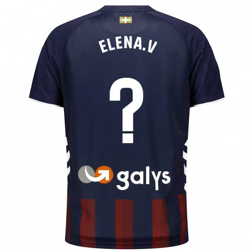 Danxen Dětské Elena Valej Montañés #0 Tmavě Modrá Červená Domů Hráčské Dresy 2025/26 Dres