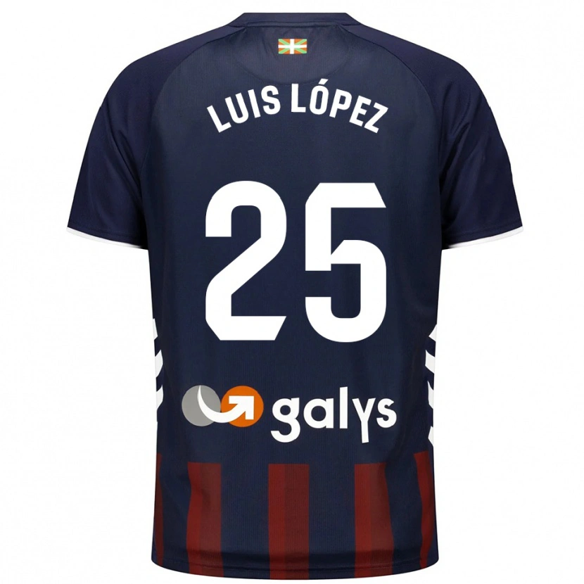 Danxen Dětské Luis López #25 Tmavě Modrá Červená Domů Hráčské Dresy 2025/26 Dres