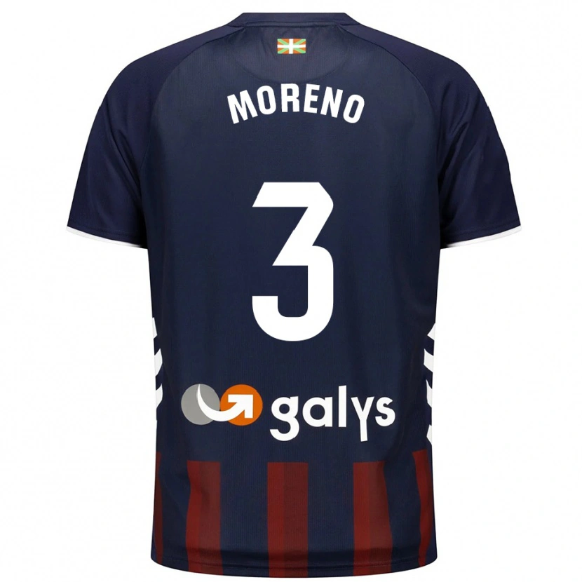 Danxen Dětské Marco Moreno #3 Tmavě Modrá Červená Domů Hráčské Dresy 2025/26 Dres