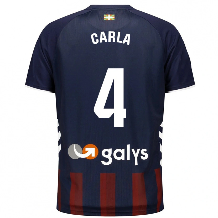 Danxen Dětské Carla Andrés Abad #4 Tmavě Modrá Červená Domů Hráčské Dresy 2025/26 Dres