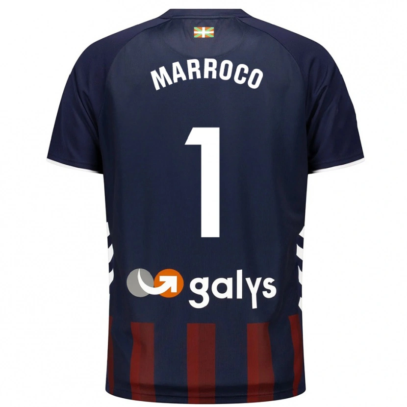 Danxen Dětské Marc Marroco #1 Tmavě Modrá Červená Domů Hráčské Dresy 2025/26 Dres